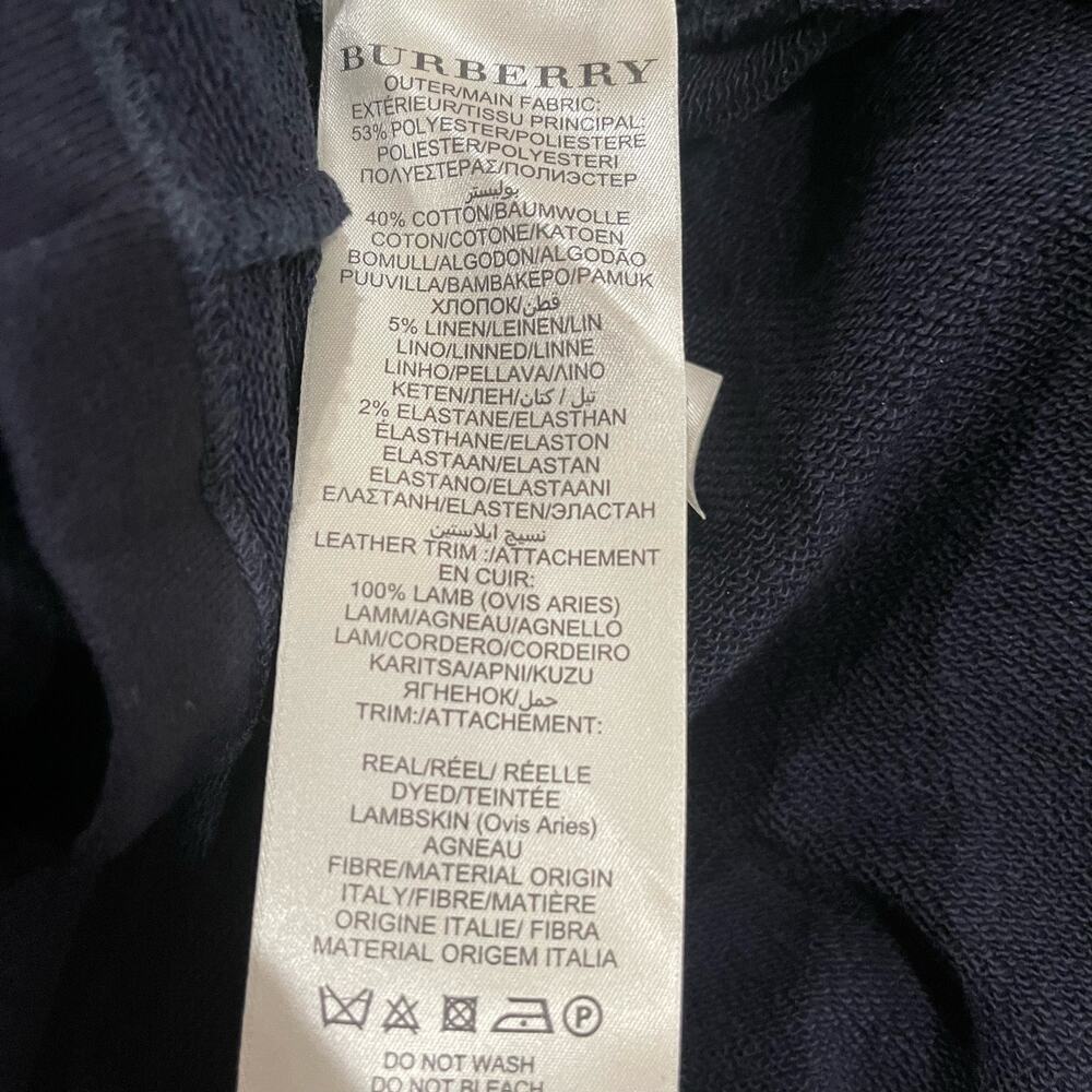 Burberry Brit Navy Leather Trim‎ Sheath Dress Size 8 - Picture 8 of 8